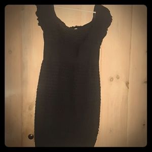 Black Max Studio ruffle belted dress